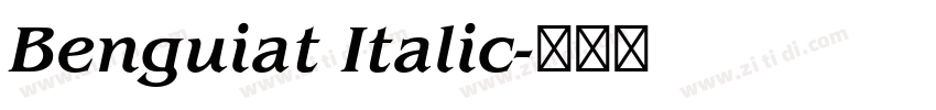 Benguiat Italic字体转换